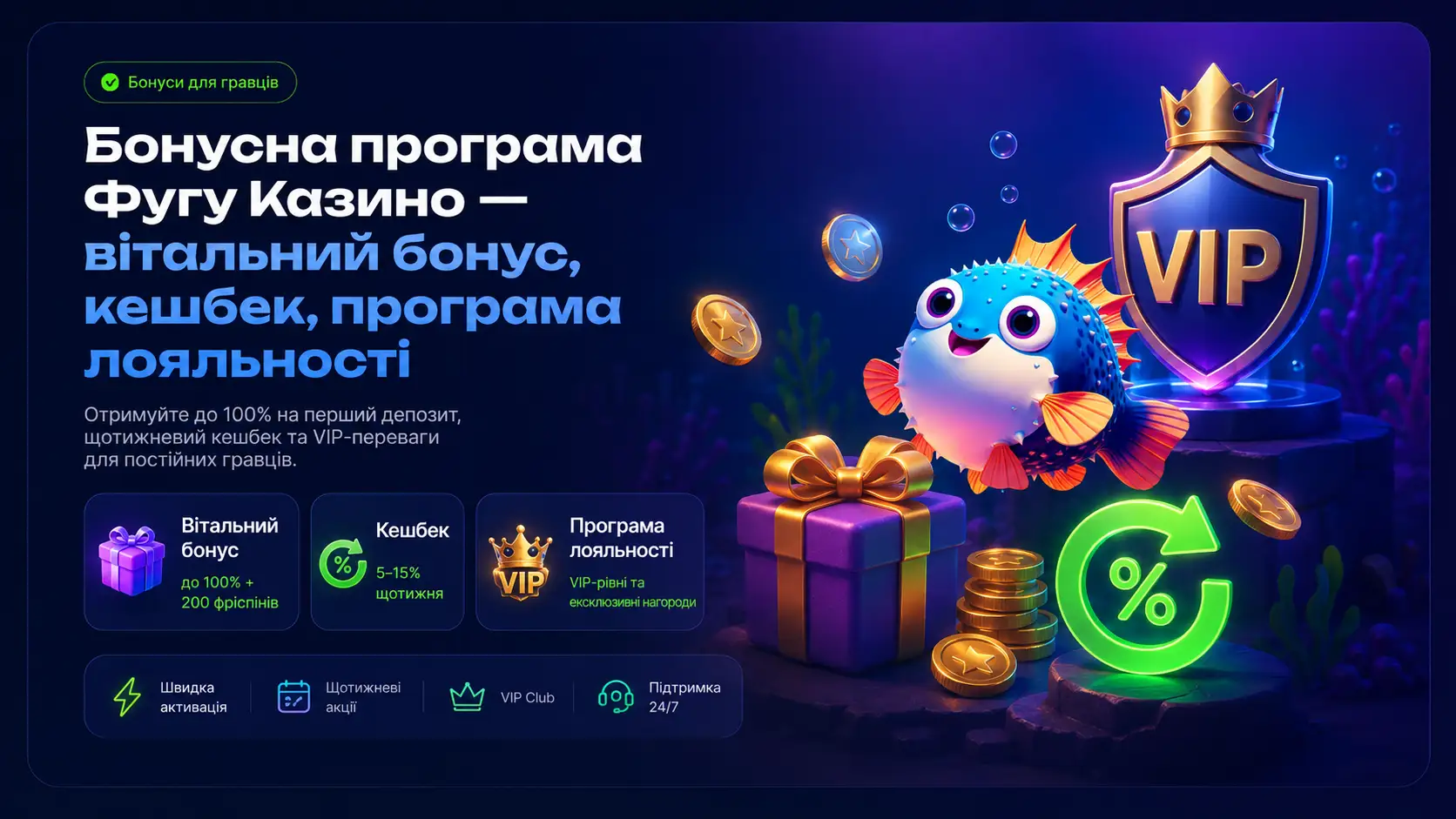 Фугу казино фріспіни — екран нарахування безкоштовних обертань у 2026 році